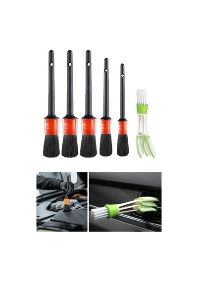 Hepta Collection Sku:smgstkc589f17ae9 Bakgelal Yumuşak Kıllı İç Ve Dış Temizlik İçin 5+1 Detaylı Araç Oto Temizlik Bakım Fırça Seti Sku: Smgstkc589f17ae9