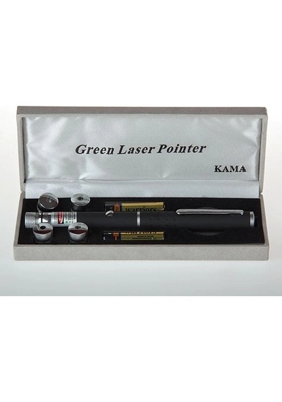 Hubrendy Çer Yeşil Lazer Pointer 100 Mw 15 Km Etkili 5 Başlıklı