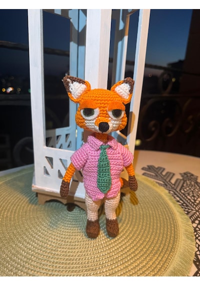 Zootropolis Nıck Amigurumi Oyuncak 21 Cm Tilki