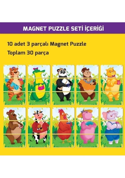 Yükselen Zeka 2+ Yaş Magnet Puzzle Dikkat Geliştiren Zeka Oyunu Ve Cırt Cırtlı Etkinlik Kitabım