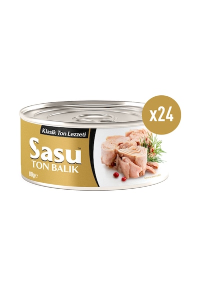 Sasu Klasik Ton Balığı Bütün Dilim 24 x 80 G
