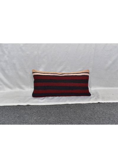Zehra Abla Halı Yeni El Dokuma Dekoratif Lumbar Kilim Kırlent Yastık Kılıfı 6174