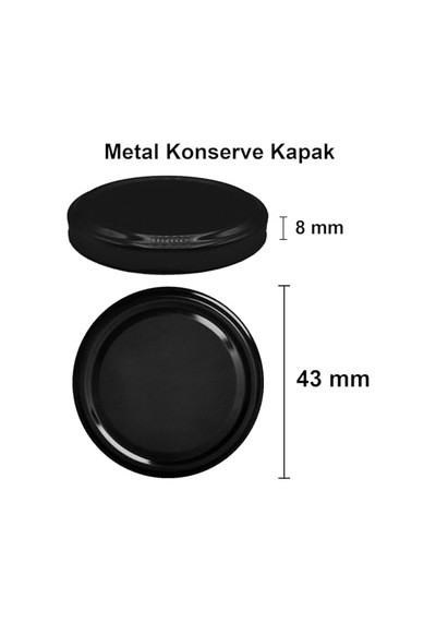 Şeffaf Kavanoz, Metal Kapaklı Cam Konserve 400 Cc 6 Adet 2.8 L