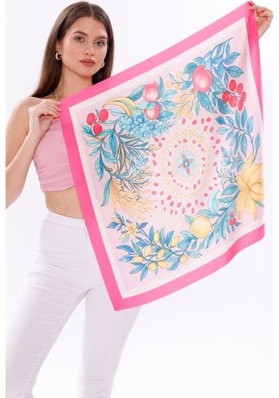 Tarzını Seç Tropikal Rüya Model Fular Bandana Şal Estascarf 70x70 Cm