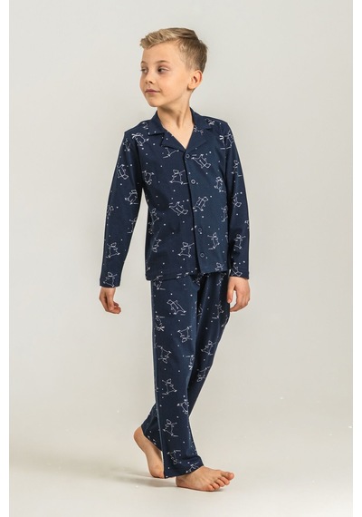 Rolypoly Erkek Çocuk Polar Bear Lacivert Gömlek Pijama Takımı Rp3865-c-v1 Rp3865-c-v1