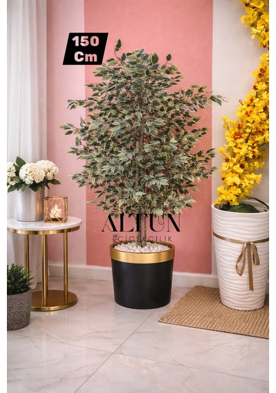 Benjamin Ağacı 150 Cm Lux Metal Dahil Yeşil