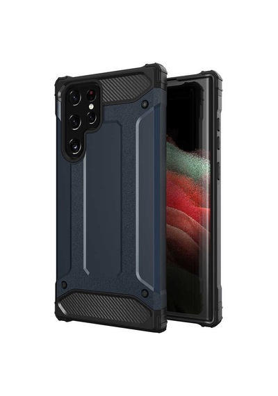 Noktaks - Samsung Galaxy Uyumlu S22 Ultra - Kılıf Çift Katman Zırh Tank Crash Military Kapak - Gold