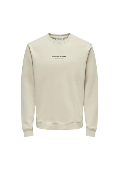 Only & Sons Erkek Sweatshirt On.22030923 Gümüş