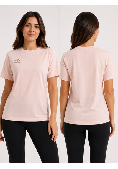 Umbro Season Toz Pembe Pamuklu Kadın Spor Tişört - Vf0510