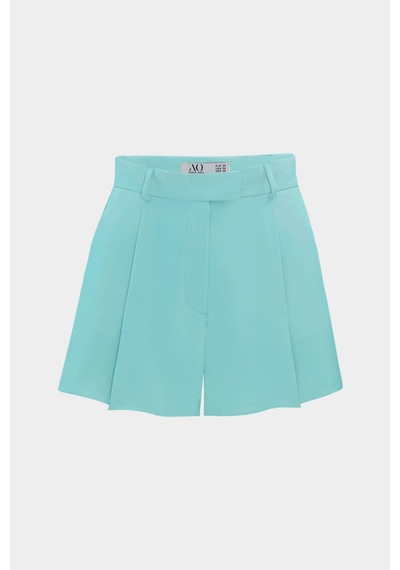 Açelyaokcu Premium Lowry Wide Leg Mini Boy Dokuma Şort Mint