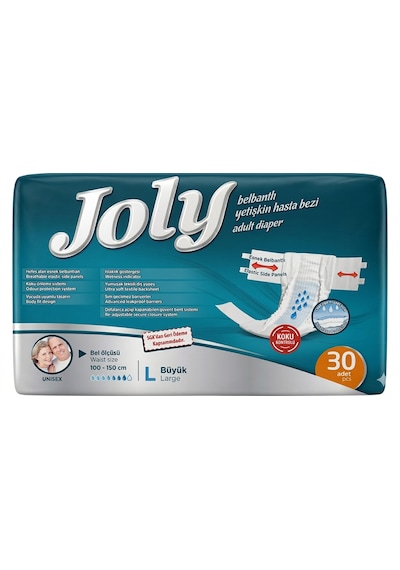 Joly Belbantlı Large Büyük Boy Hasta Bezi 30 Adet 1 Paket L