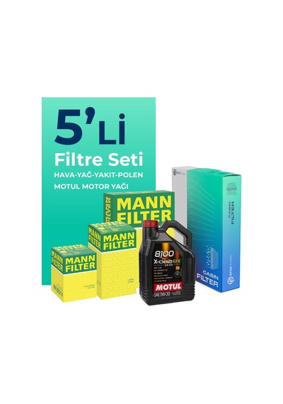 Mann Bmw 3.20 Dizel Filtre Bakım Seti Motul Motor Yağlı (2005-2010) 5 Li