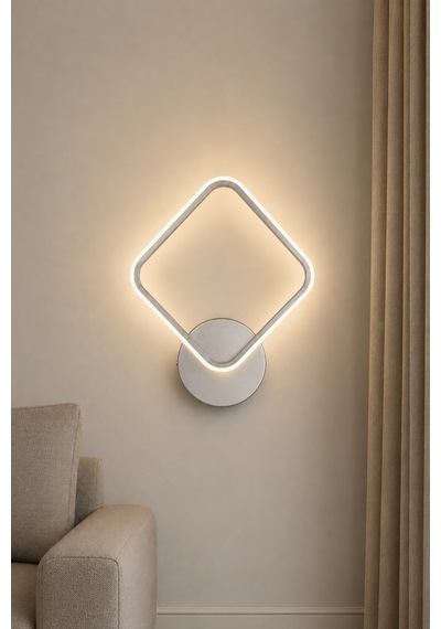 Luko Modern Led Duvar Apliği Günışığı Gri