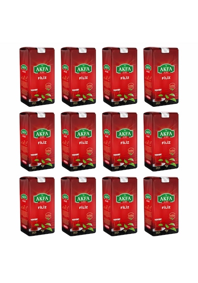Akfa Çay Filiz Dökme Siyah Çay 6 Kg 500 G X 12 Adet