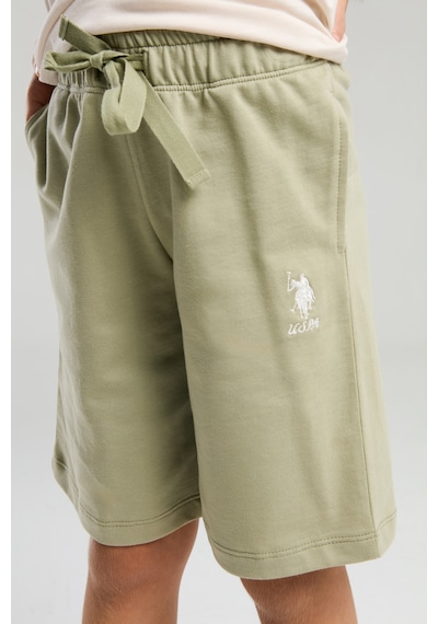 U.s. Polo Assn. 2070 %100 Pamuk Cepli Kız Çocuk Şort Pijama Takım Bej