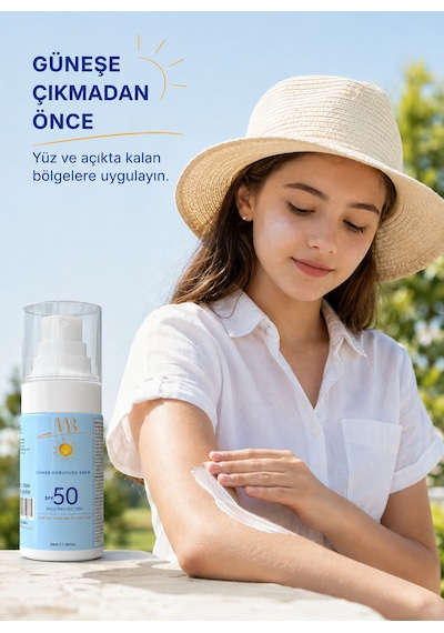 Minia Bahçe Yüz ve Vücut İçin Yüksek Koruyucu Güneş Kremi SPF50 50 ML