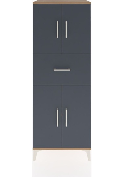 Hyperion Dolap 3 Raflı Tek Çekmeceli 4 Kapaklı 60x44x163 Çam-... Çam