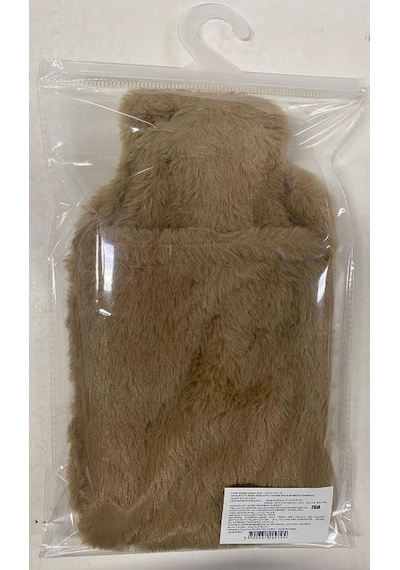 Bosphorus Yan Cepli Peluş Sıcak Su Torbası Bej 750 ML