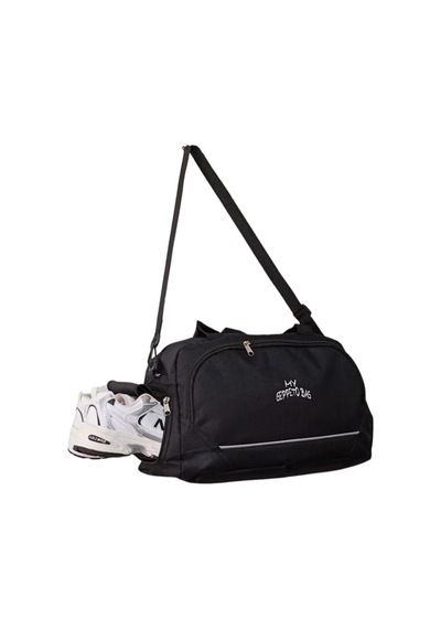 Mygeppetobag Çok Gözlü Ayakkabı Bölmeli, Spor Salonu Antrenman Spor Çantası Siyah