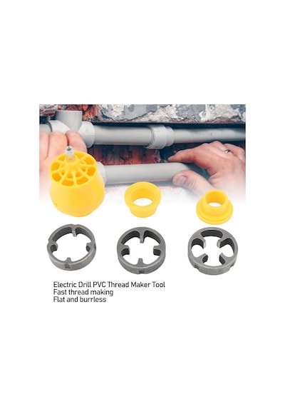 Mucit Home Plastik Boru Dıştan Diş Açma Aparat Seti 1", 3/4" Ve 1/2