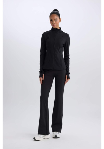 DeFactoFit Flare Fit İspanyol Paça Standart Boy Sporcu İnce Pantolon D7197AX25SPBK81