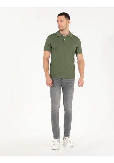Pierre Cardin Erkek Haki Basic Tişört 50262665-vr027 Haki