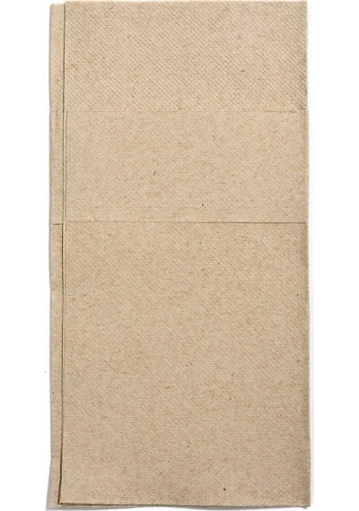 Çift Kat Kraft Cepli Peçete 1/8 40x40 Cm Açık Hali 50 Adet