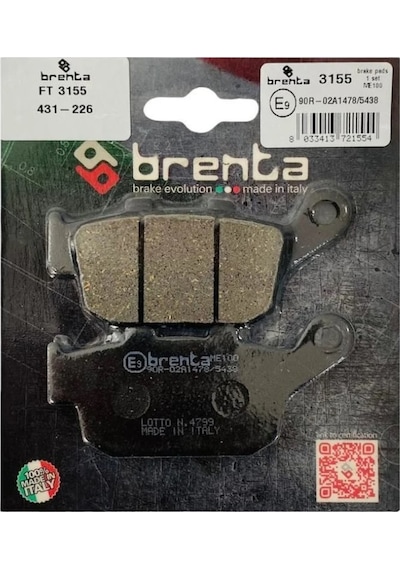 Suzukı Dl 250 V-storm Arka Fren Balata Brenta Made İn İtaly