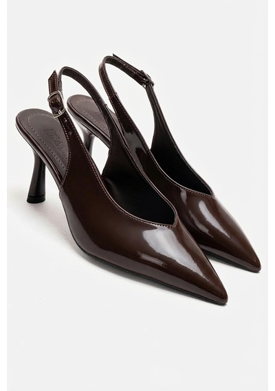 Esatsani Kahverengi Rugan Arka Açık 9 Cm İnce Topuklu Özel Günler Davet Stiletto Kadın Ayakkabı Kahverengi Rugan Esatsani Kahverengi Rugan Arka Açık 9 Cm İnce Topuklu Özel Günler Davet Stiletto Kadın Ayakkabı Kahverengi Rugan