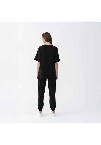 Qua Home Isla Kadın Modal T-shirt Siyah