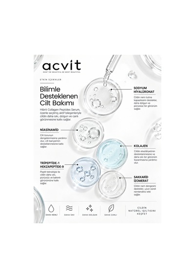 Acvit Hibrit Collagen Peptites Serum 30 ML
