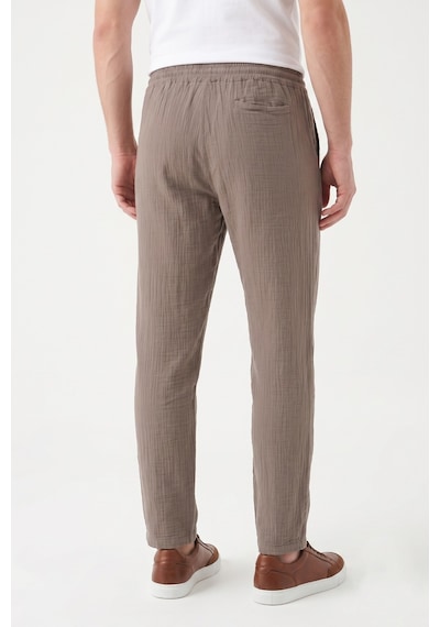 Mösyö Erkek Baggy Kalıp Müslin Kumaş Pantolon Bgl-st05592 VİZON