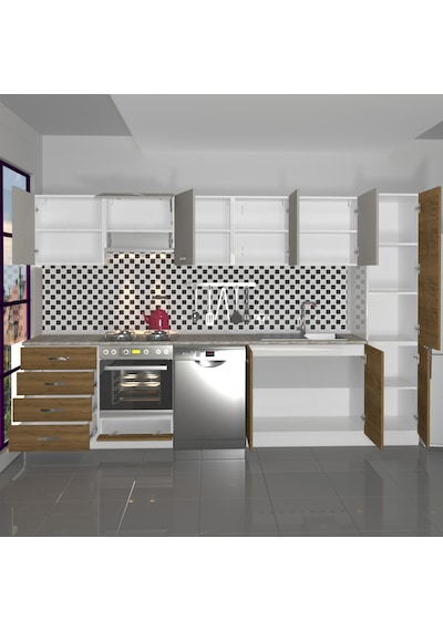 Decoraktiv Elite 325q Ankastre Fırın Modüllü Mdf Hazır Mutfak Dolabı - Tezgah Dahil - Pera - Kumtaşı Çok Renkli Decoraktiv Elite 325q Ankastre Fırın Modüllü Mdf Hazır Mutfak Dolabı - Tezgah Dahil - Pera - Kumtaşı Çok Renkli