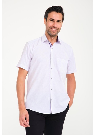 Klasik Kısa Kol Keten Cotton Garneli Hediye Kutulu Erkek Gömlek Fs-000748 - Açık Lila-1678 Klasik Kısa Kol Keten Cotton Garneli Hediye Kutulu Erkek Gömlek Fs-000748 - Açık Lila-1678