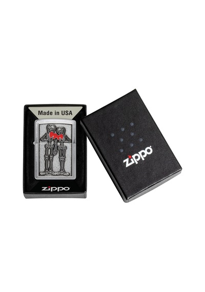 Zippo Couples Emblem Dizayn Çakmak Gri