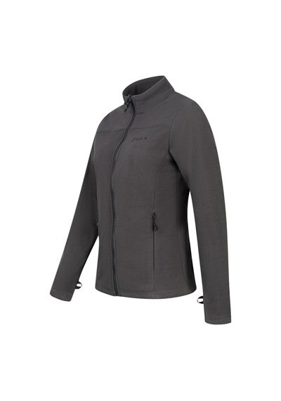 2as Cara Kadın Tam Fermuarlı İnce Polar Sweatshirt Antrasit