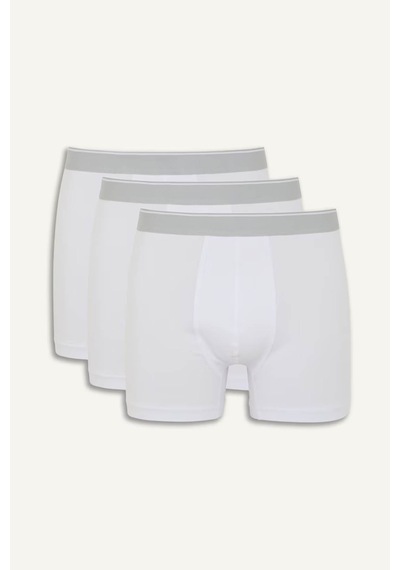 Defacto Regular Fıt 3'lü Beyaz Erkek Boxer G8561ax/wt34