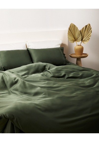Linens X Tencel Lyocell Tek Kişilik Nevresim Kılıfı Yeşil Yeşil
