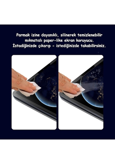 Apple Uyumlu iPad  Air 5 Ve Air 4 10.9 Inç Ekran Koruyucu Magnetic Mıknatıslı Kağıt Hissiyatlı