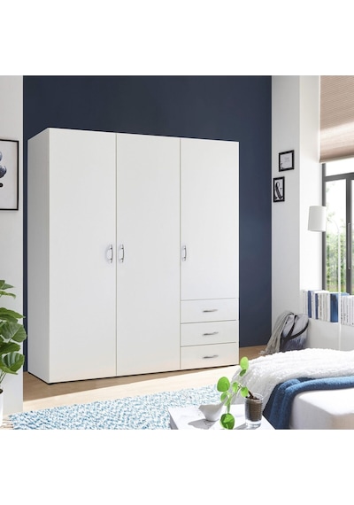 Akel Giyinme Dolabı - Çok Amaçlı Dolap - Gardırop 150 Cm-3 Kapaklı-3 Çekmeceli
