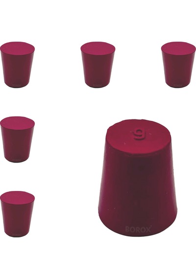 Borox Kauçuk Tıpa No.9 21.5 x 28 x 31 MM 5 Adet