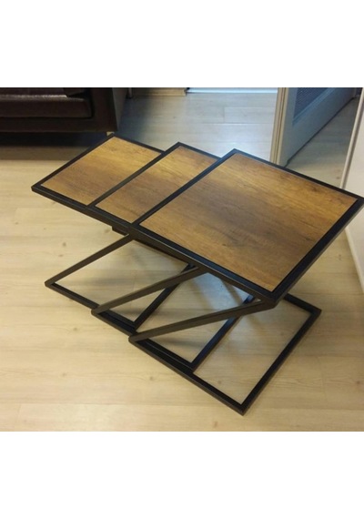 Zigon Zlf 3Lü Z Model Metal Transmisyon Çelik Siyah Fırın Boya Md