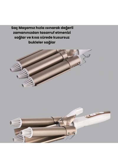 Ergonomik Saç Bukle Maşası Doğal Ve Belirgin Bukleler