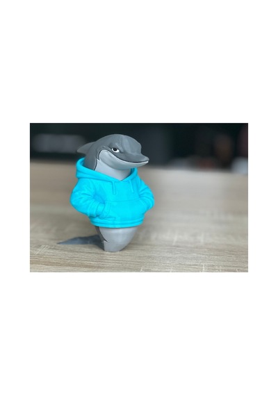 Kapüşonlu Yunus Balığı Figürü 10cm