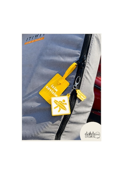 Paddle Board Charm Anahtarlık -summer Vibes Figürlü Çanta Aksesuarı-kutu İçecek Açacaklı Anahtarlık-3d Dekoratif Baskı-sarı Sarı