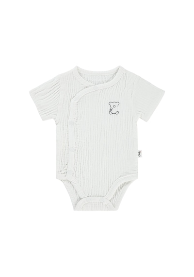 Civil Baby Ayıcık Baskılı 1-18 Ay Çıtçıtlı Badi - Ekru