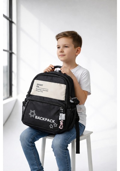 Backpack Çok Bölmeli Okul & Günlük Sırt Çantası Siyah