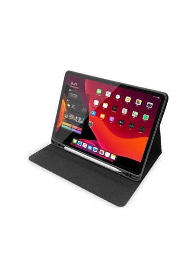 Apple Uyumlu iPad  Pro 12.9 2018 Raptic Smartstyle Kalem Bölmeli Standlı Tablet Kılıf Siyah