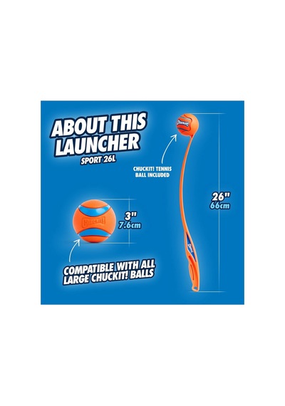 Chuckit Sport Launcher Büyük Boy Top Fırlatıcı Tenis Topu Hediyeli