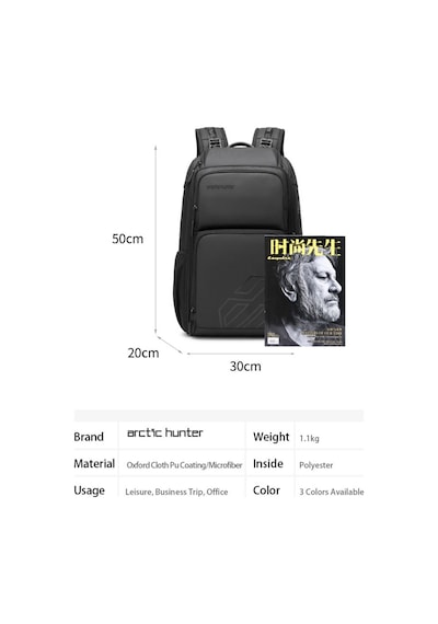 Arctic Hunter B00461 Siyah Sırt Çantası Diğer